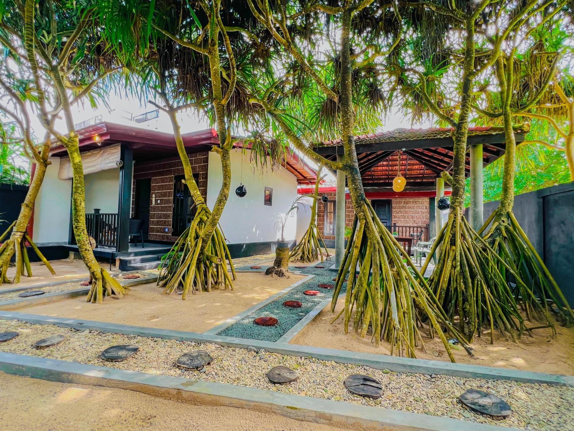 Sea Shell Villa Hikkaduwa 2 Separate Cabanas Ocean Front Villa Exteriör bild